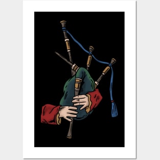 BAGPIPER PLAYER Posters and Art